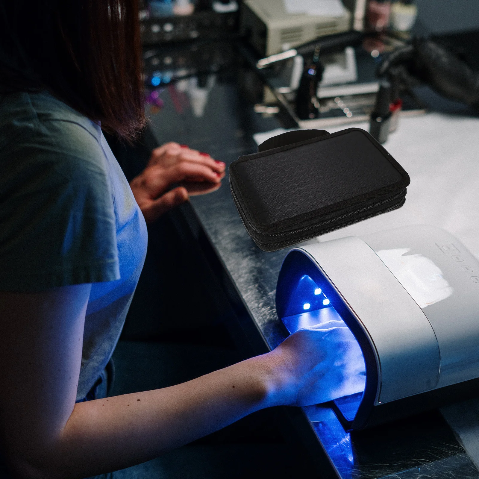 

Nail Tool Organizer Bag Lightweight Portable Manicure Brush Holder For Travel Salon Storage Manicure Pen Pouches Nail Art