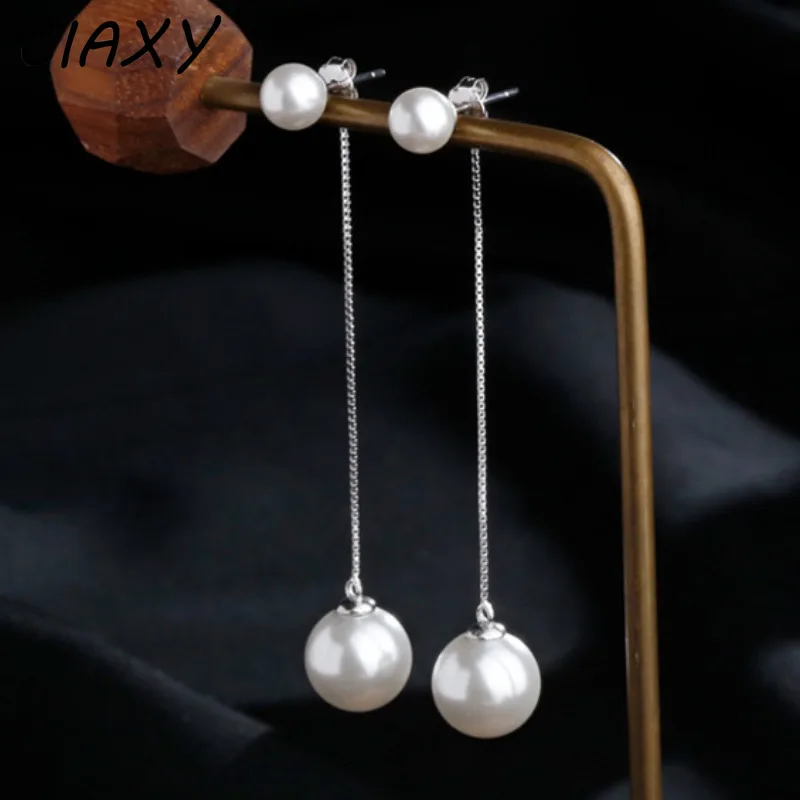 Fashion Tassel Simulated Pearl Dangle Earrings for Women Classic Korean Drop Long Hanging Earring Ladies Wedding Luxury Jewelry
