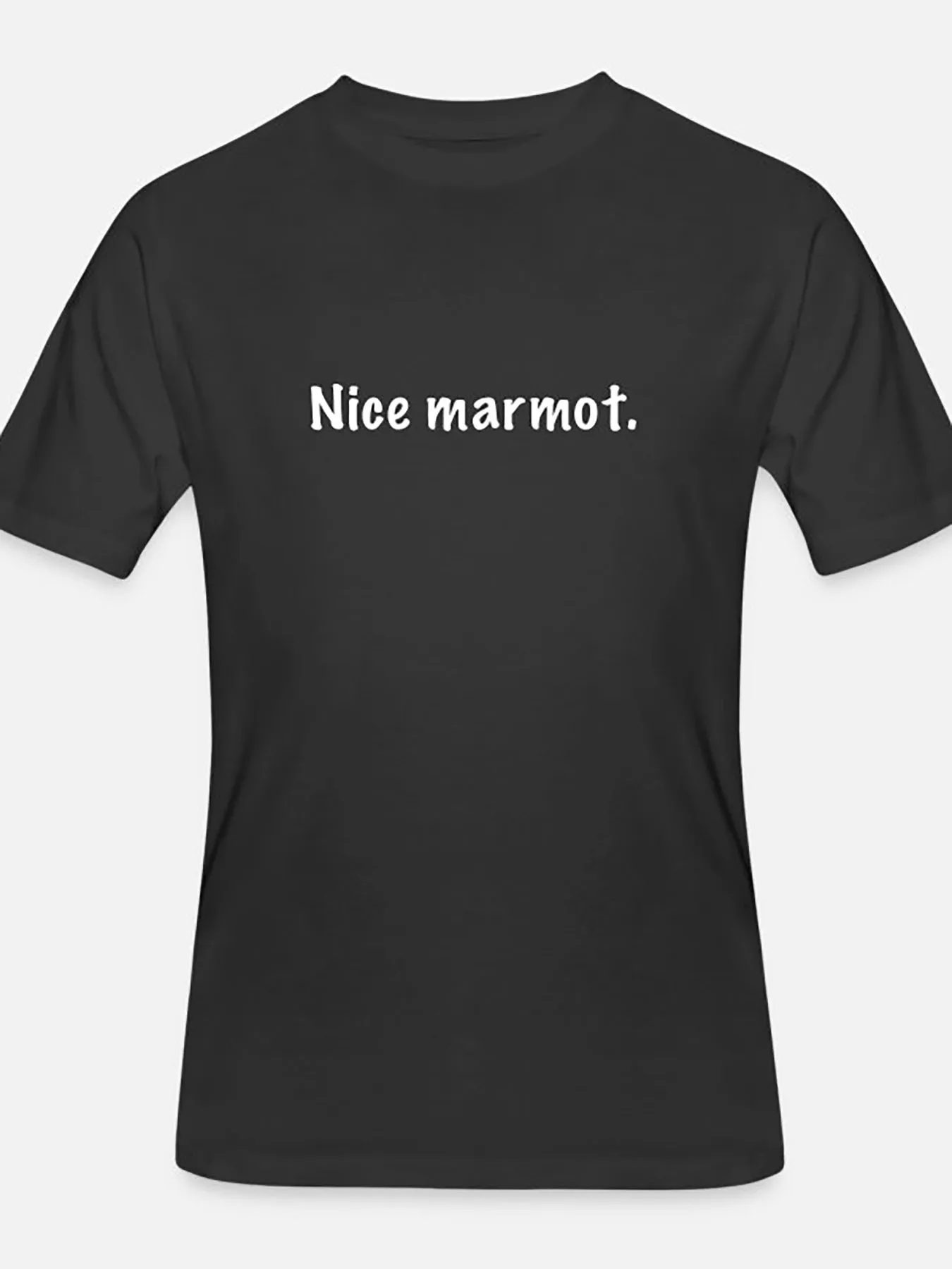 

1Nice marmot (white on front)-6428 funny Men’s Short Sleeve Graphic T-shirt Collection black