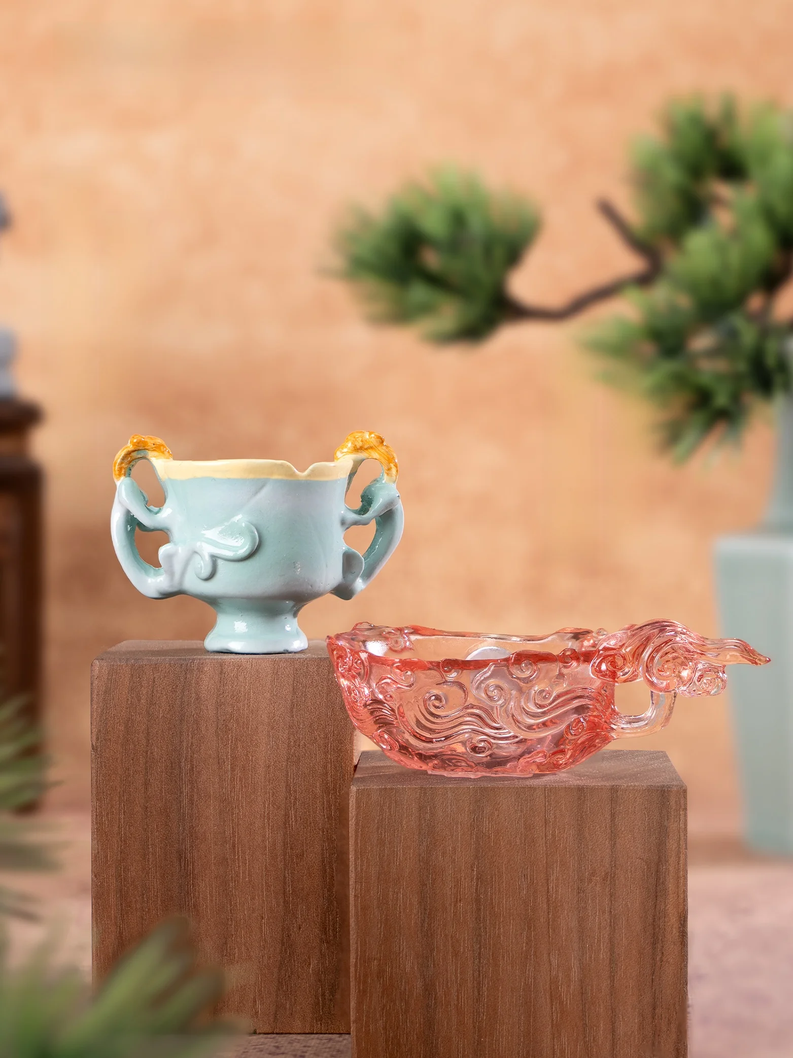 

Коллекционная кружка из белого фарфора с двойным драконьим узором, хрустальный таз с облачным узором, сувенир, магнит, туристический атрибут.