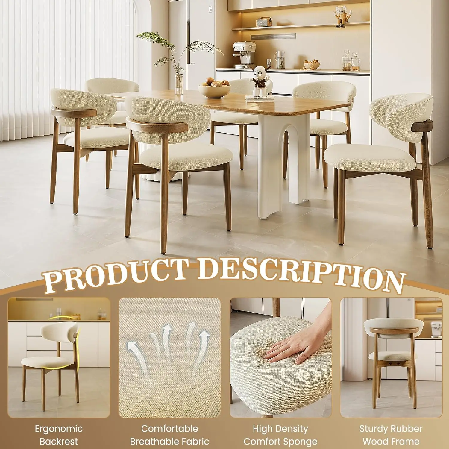 Thumbnail 4 - #22 Low Price Upholstered Dining Chairs Deals