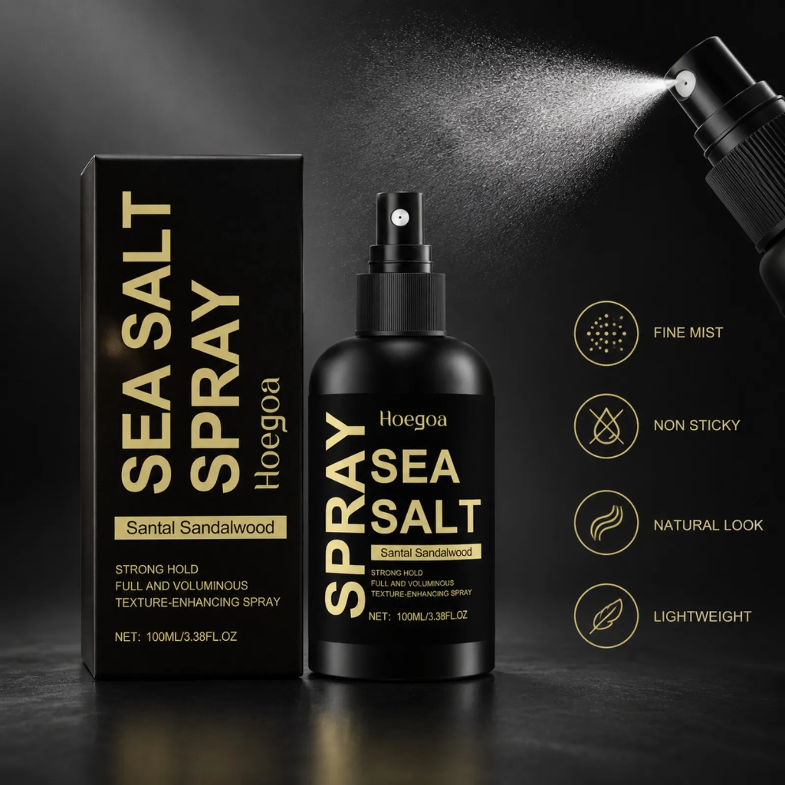 Sea Salt Spray 100ml Strong Hold Full Voluminous Texture Enhancing Control Greasiness Beach Waves Non Sticky Natural Look