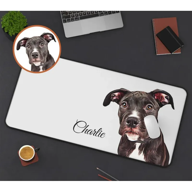Customizable Name Print Non Slip Gaming Desk Mouse Pad, Multi Holiday Gift Wedding Souvenir Birthday Xmas New Year For Friends
