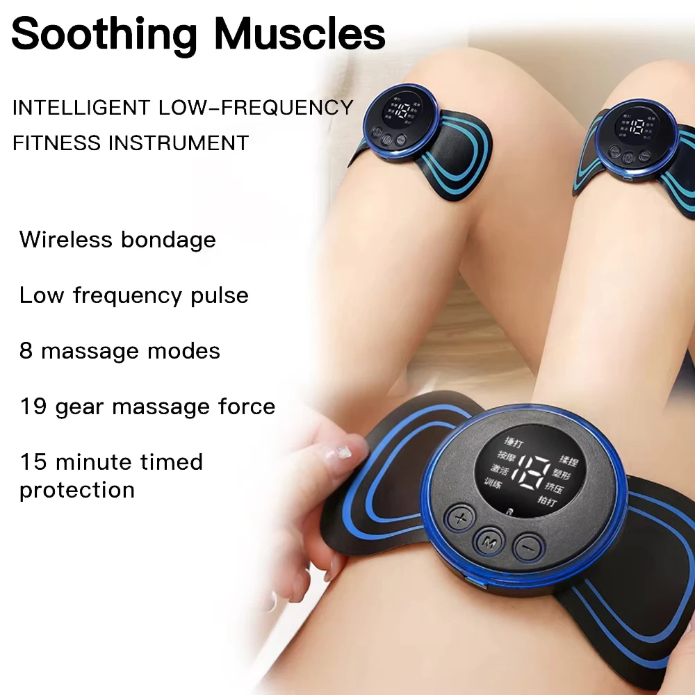 Mini Neck Massager with Remote Controlled Muscle Stimulator Patches  Pads Specifically Engineered for Deep Cervical Back Body Re