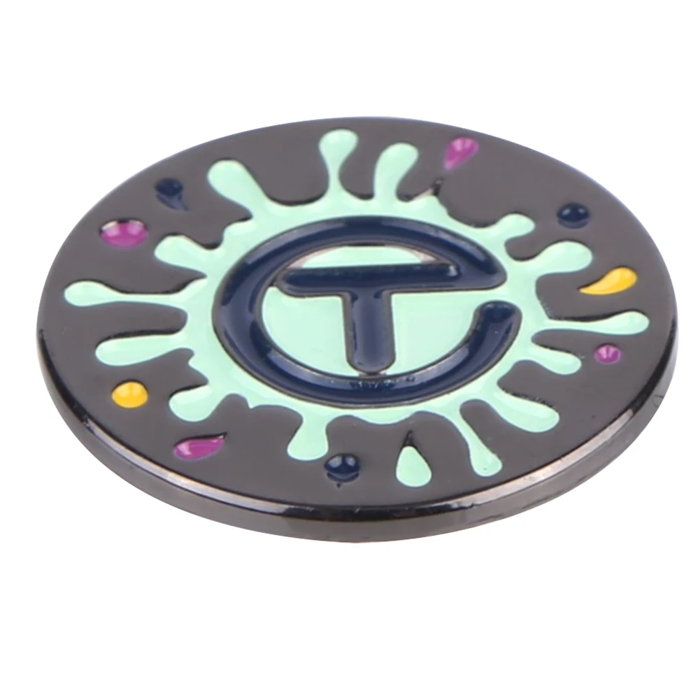 Golf Ball Mark with Golf Hat Clip Metal Golf Marker Portable Removable Golf Ball Marker Alignment Ball Mark for Golf Club