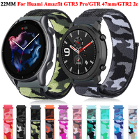 22mm Nylon Bracelet For Amazfit GTR 3 Pro 47mm Wrist Straps For Xiaomi Amazfit Pace/Stratos2 3/GTR2/GTR 2e Smartwatch Watchbands