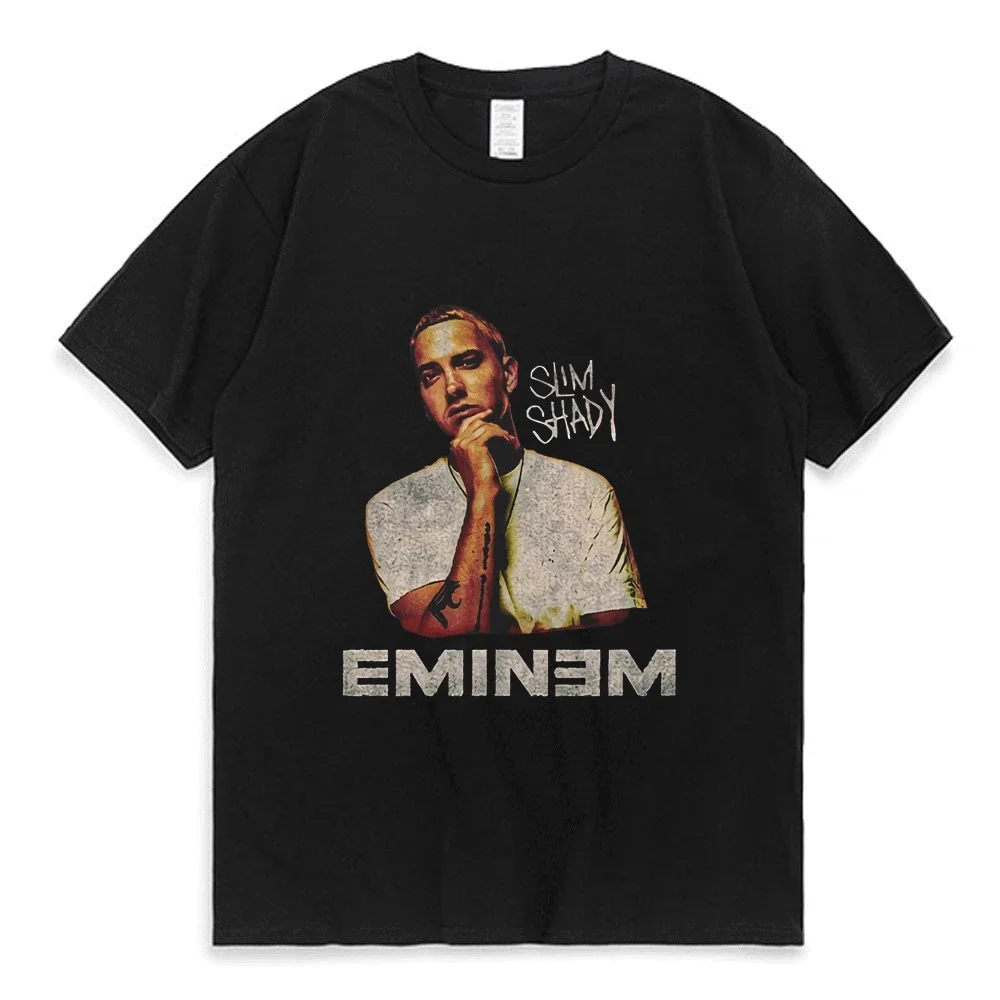 Vintage 1999 Eminem Slim Shady Tour New Print T Shirts Man Women Street Hip Hop Short Sleeve T-Shirt Summer Rapper Tee Shirt Man