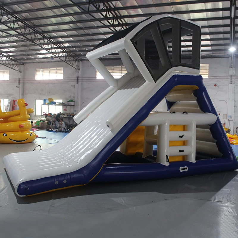 Blue Springs Water Park Equipment Floating Inflatable Water Slide PVC Commercial Customized Outdoor Inflatable