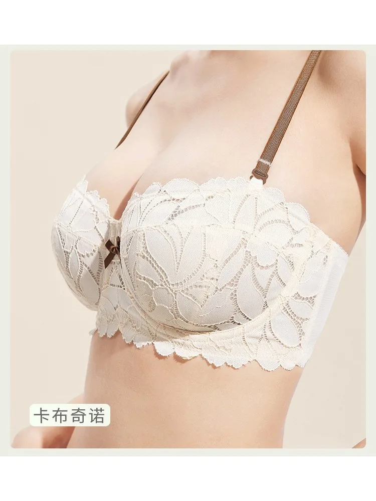 كامل التمثال الفرنسي الدانتيل Bralette دعم لاسلكي للنساء حجم كبير التغطية الكاملة تي شيرت الصدرية مكافحة ترهل الراحة MOYISU مثير
