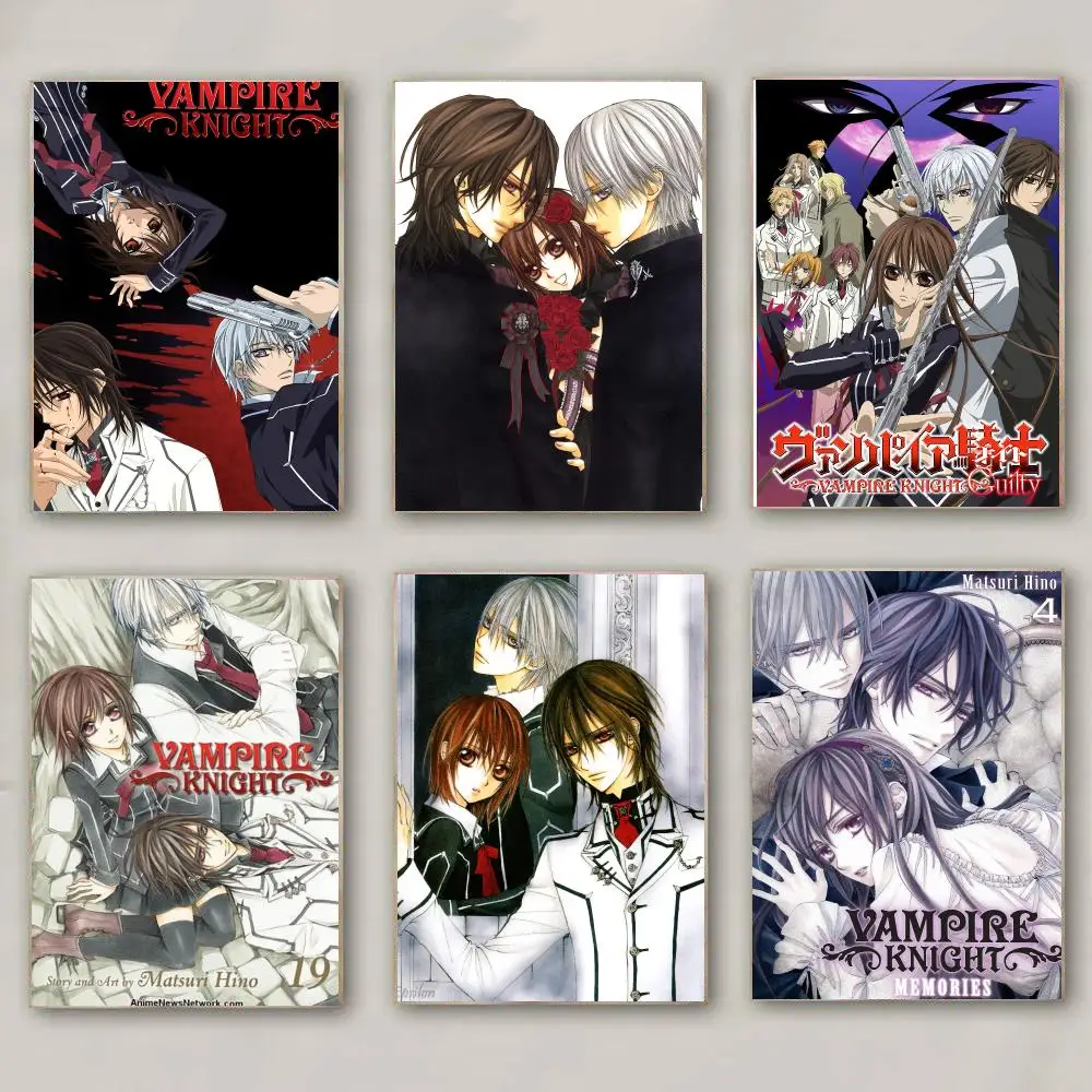 anime V-Vampire Knight-T Poster Modern Wall Decal for Living Room Cafe Office Bar and Bedroom