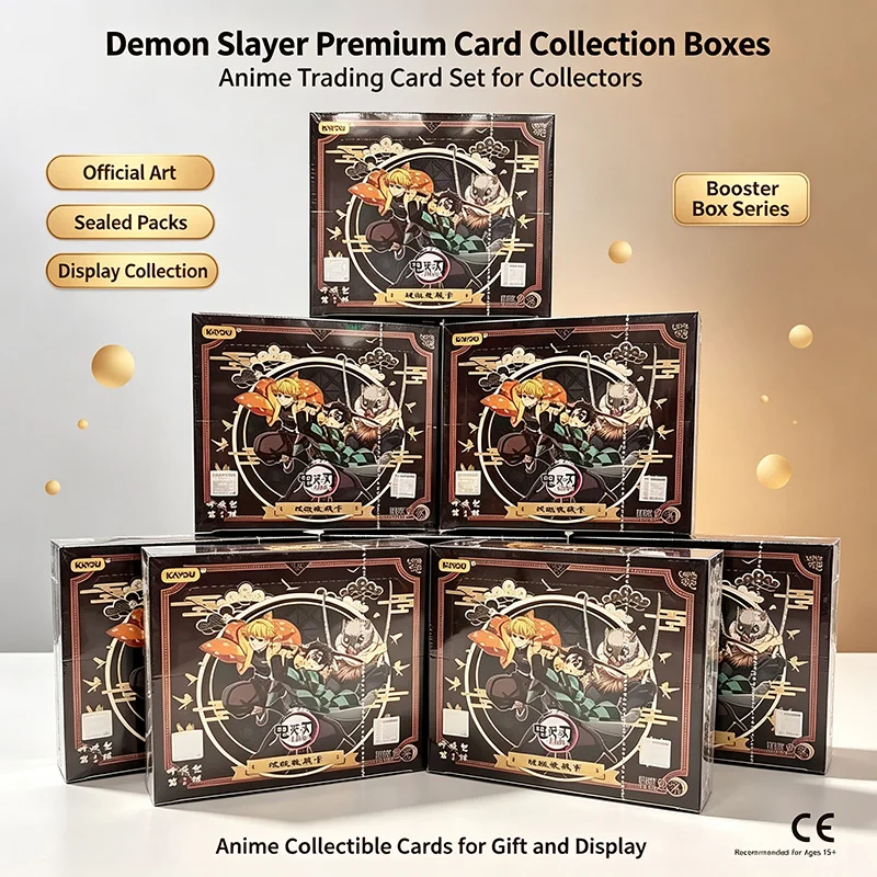 Hot Kayou Demon Slayer Trading Cards Breath Pack Vol.1 Genuine Box Sealed Tcg Card Anime Game Collectible Card Adult Fan Gift