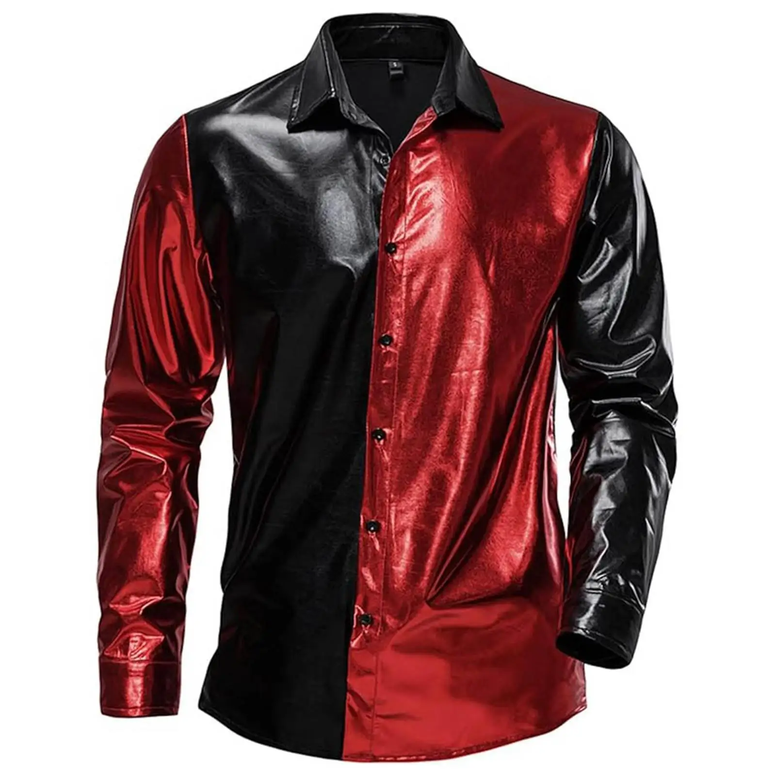 New 3D Digital Printing Stripe Collection Men's Long Sleeve Shirt