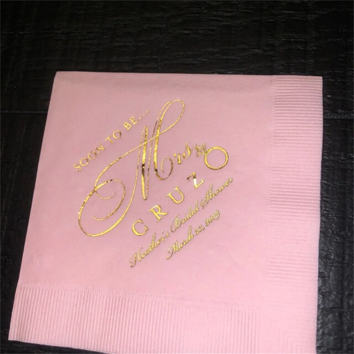 Personalized Napkins Bridal Shower Soon to be Mrs Custom Printed Monogram Napkins Personalized Wedding Napkins