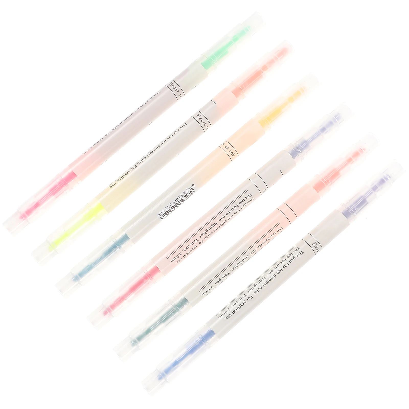 

6 Pcs Marker Pen for Highlight Coloring Highlighter Pens School Marking Multifunction Markers Plastic Page Student
