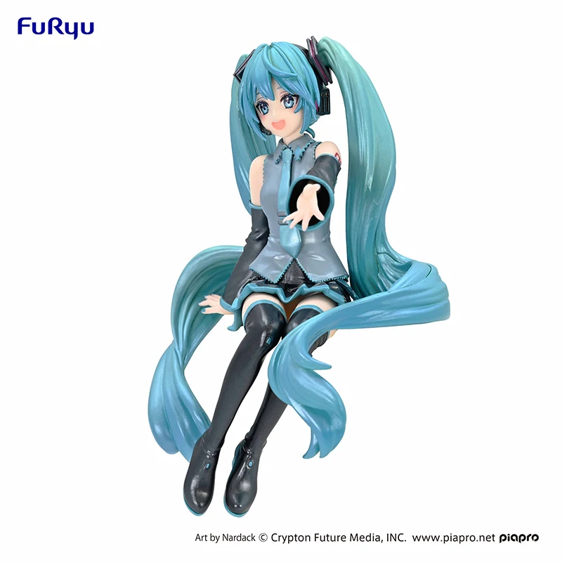 FuRyu MINNA NO KUI Noodle Stopper A / Last Reward Hatsune Miku Pearl Color Ver. PVC 14CM Anime Action Figures Model Toy