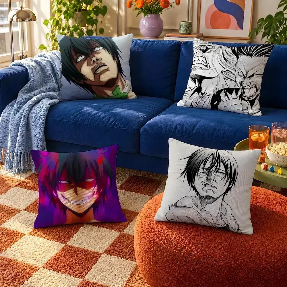 Anime Grand Blue Dreaming Iori Chisa Cushion Cover Throw Pillow Soft Short Plush Cozy Colorfast For Sofa Bedroom Home Decor