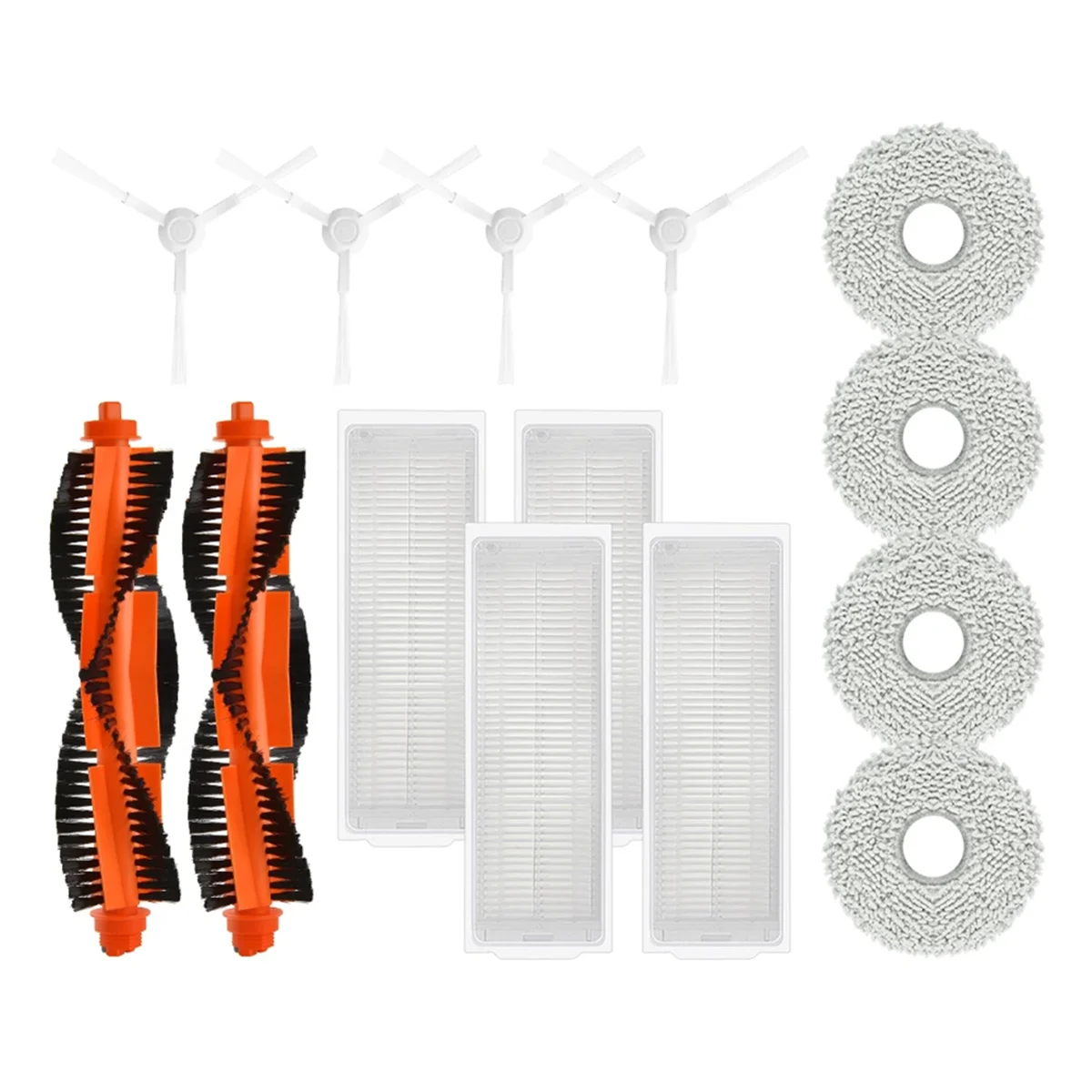 แผ่นกรองฝุ่นสำหรับหุ่นยนต์ Xiaomi X20/C101ด้านข้างหลักของเครื่องดูดฝุ่นแผ่นกรอง HEPA อะไหล่ทดแทน