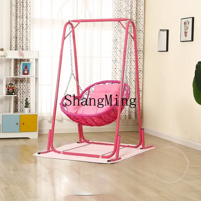 FG good-looking new hanging basket rattan chair single swing indoor and outdoor home rocking chair balcony hanging orchid Chiaki
