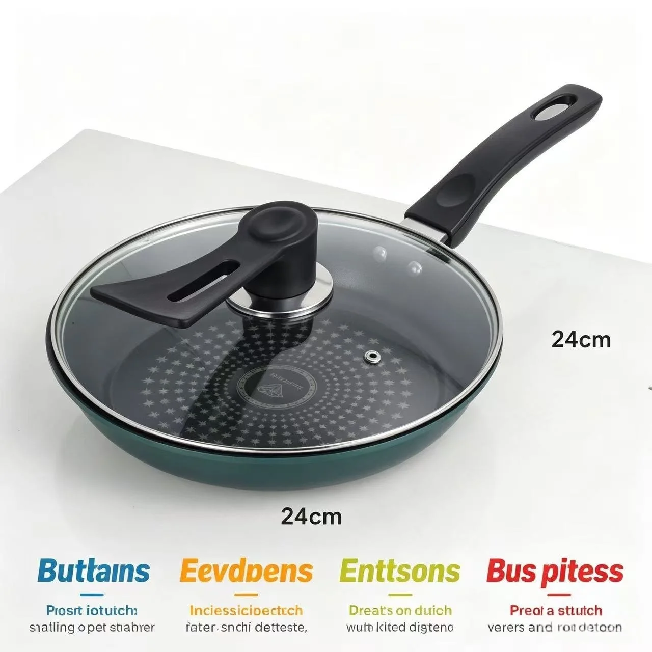 Home Use Granite Non-Stick Frying Pan Suitable for Steaks Eggs Pancakes All Stove Tops Compatible with Induction And Gas Cooktops