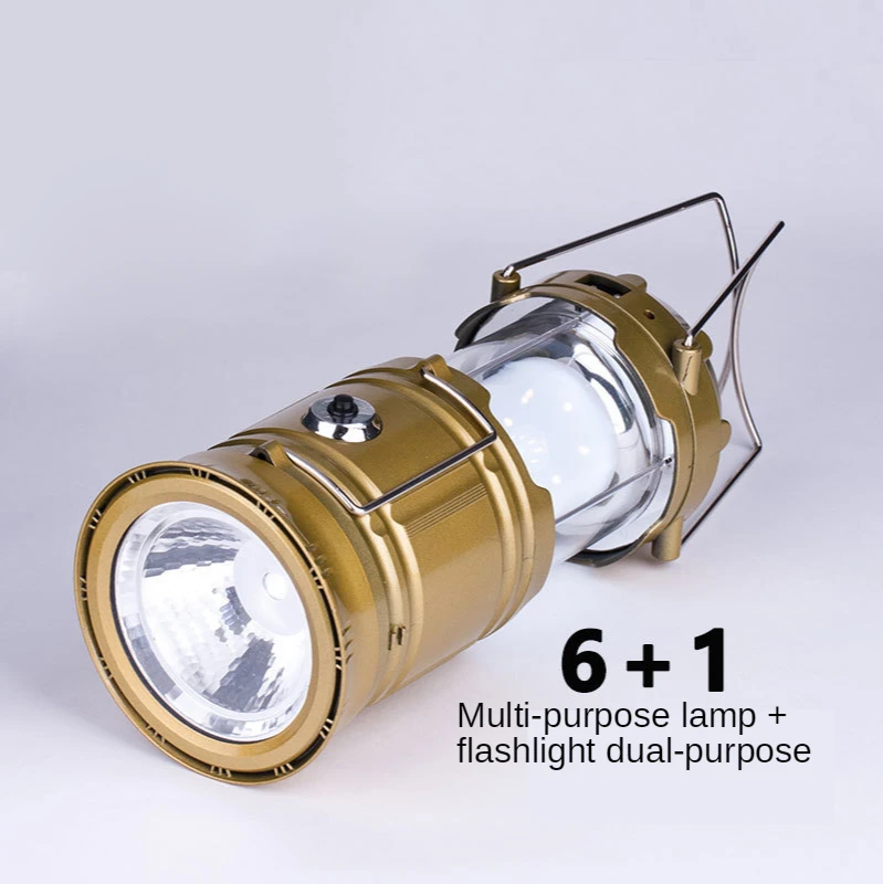 Lámpara Solar para exteriores, linterna multifuncional portátil, iluminación Led, Panel Solar, suministros de Camping, luces de tienda