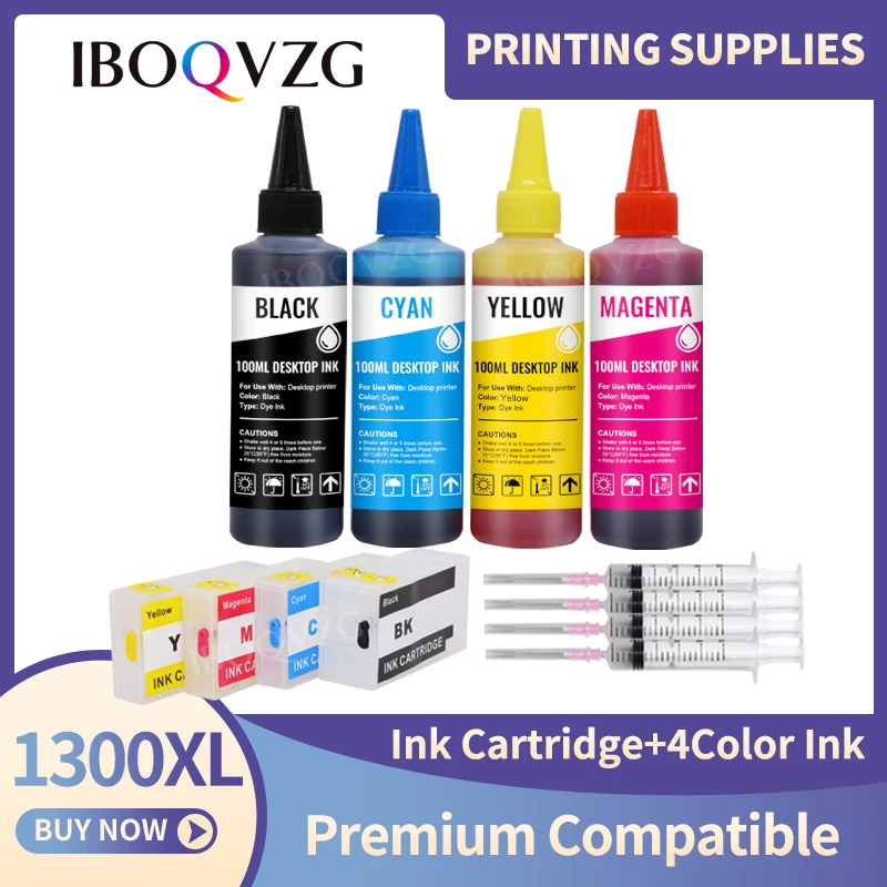 IBOQVZG Kits de recarga de tinta, cartucho vazio com chip ARC, Impressoras Canon MAXIFY MB2030 MB2130 MB2330 MB2730, PGI-1300XL, PGI 1300