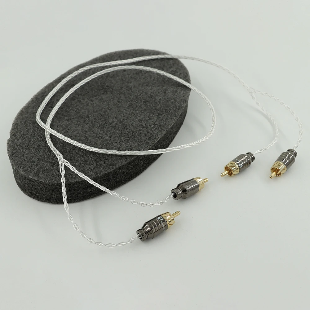 Silver-plated wire 8 cores purely handmade, micro-space fever signal wire