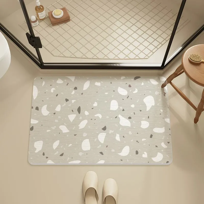 VIKAMA's New Entrance Floor Mat For The Hallway, Bathroom And Toilet Water-Absorbing, Anti-Slip Silica Mud Rug For Home Decor