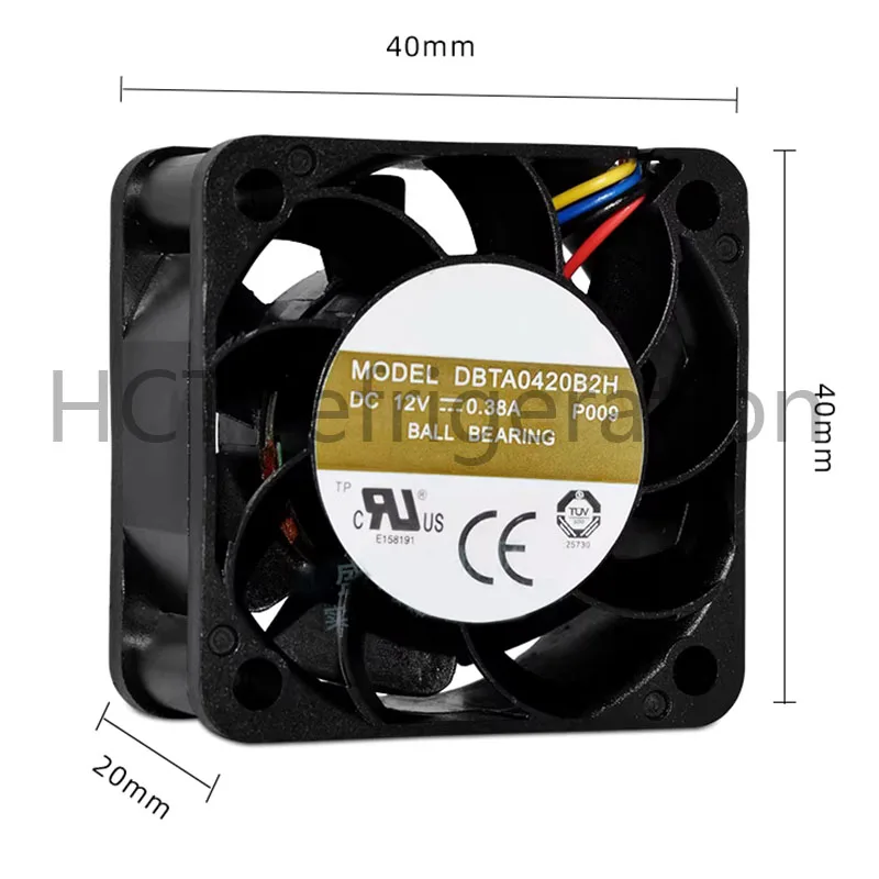 Original 100% Working DBTA0420B2H 12V 0.38A High speed 4-wire PWM speed control cooling fan 14450RPM±5%