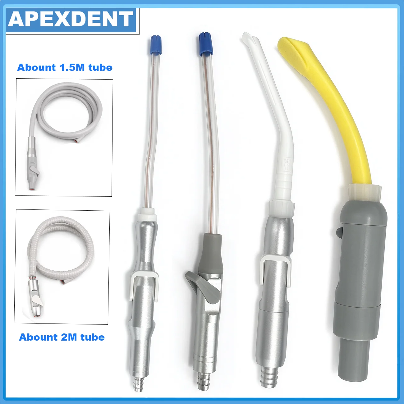 1Set Dental Oral Saliva Ejector Suction Valves Strong / Weak Tube Tubing Hose Handpiece Tip Adaptor Dentistry Chair Accessories