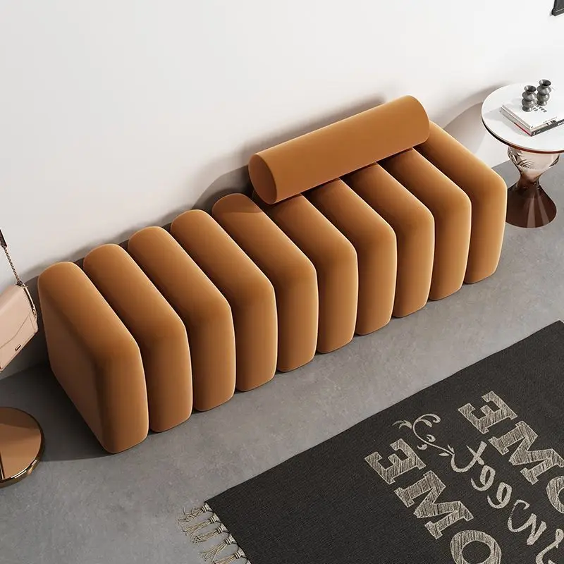 Creative Sofa Stool Luxury Shoe Changing Stool Clothing Store Rest Long Bench Living Room Rectangular Sofa Stool Bed End Stool