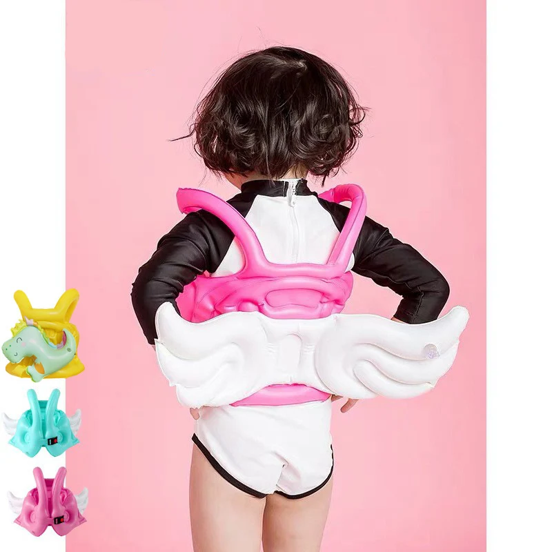 Pool Foats Swimming Ring angel wings inflatable toy children's swimsuit thickened life jacket children vest buoyancy water toys