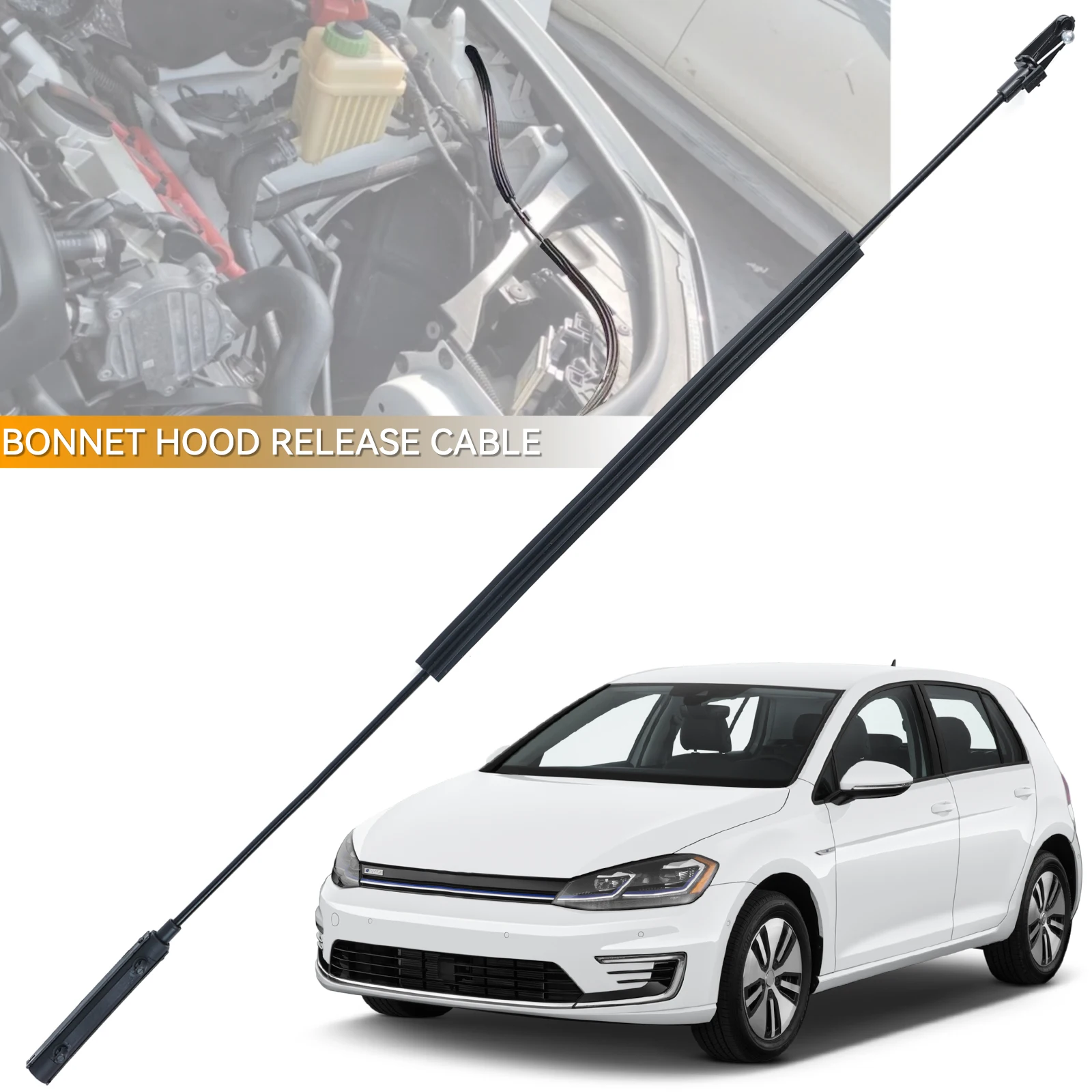 For VW Golf MK7 2013 - 2018 Passat 2015 - Car Front Bonnet Hood Latch Release Cable Left Hand Drive 5G2823531D Without Mechanism