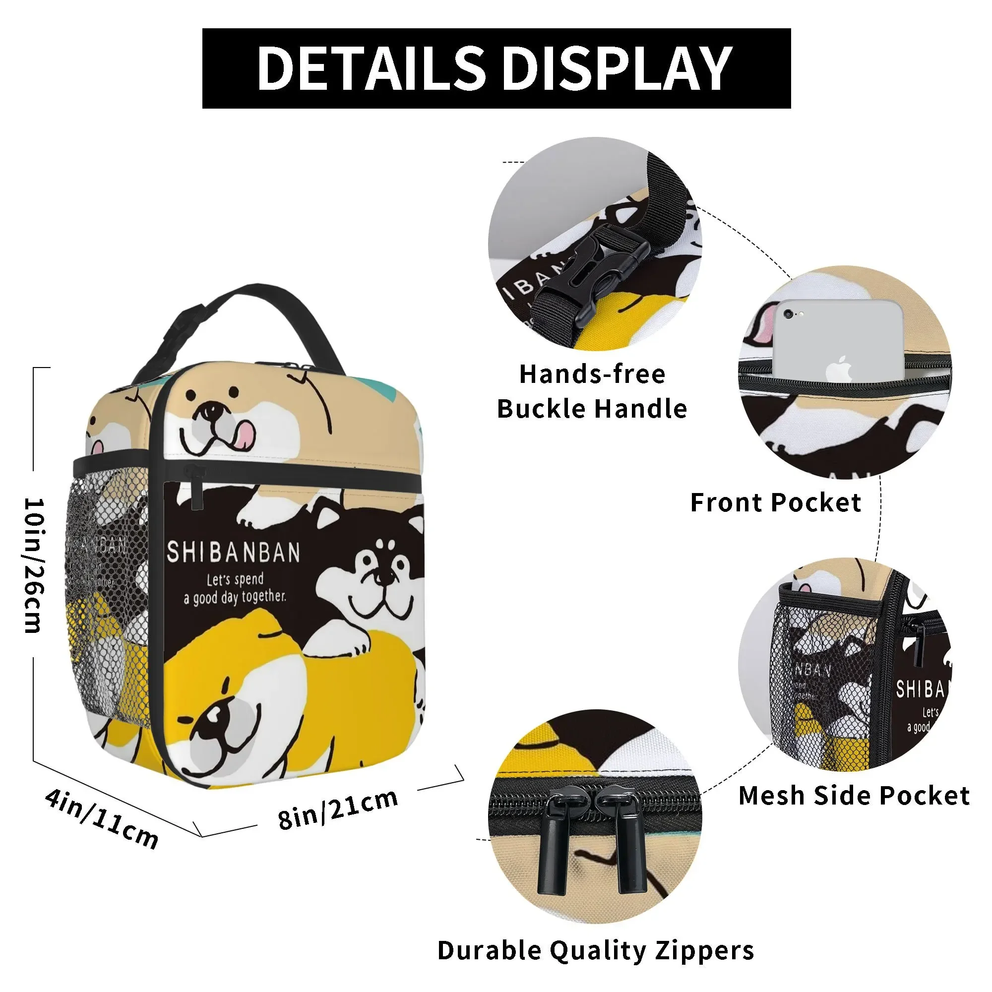 1pc Adorable Dog-Themed Artwork On A Thermal Bag, Designed For Insulation This Insulated Bag Is Not Meant