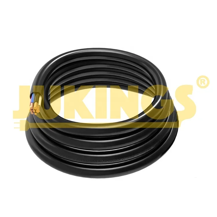 PVC 7 Way Trailer Cable Electrical Wire Spool USA for Cars Pvc 100 Feet Black OEM Copper Insulated Wire Stranded Automotive Wire