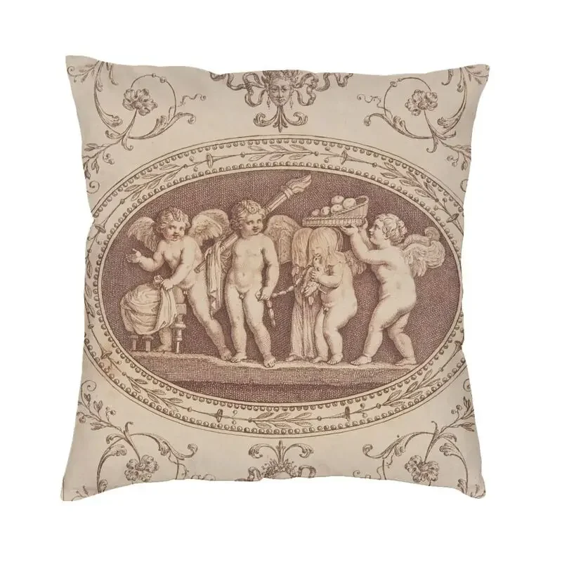 The Marriage Of Psyche And Cupid Throw Pillow Covers Home Decorative 3D Print Renaissance Angels Cushion Cover Cozy Pillowcase