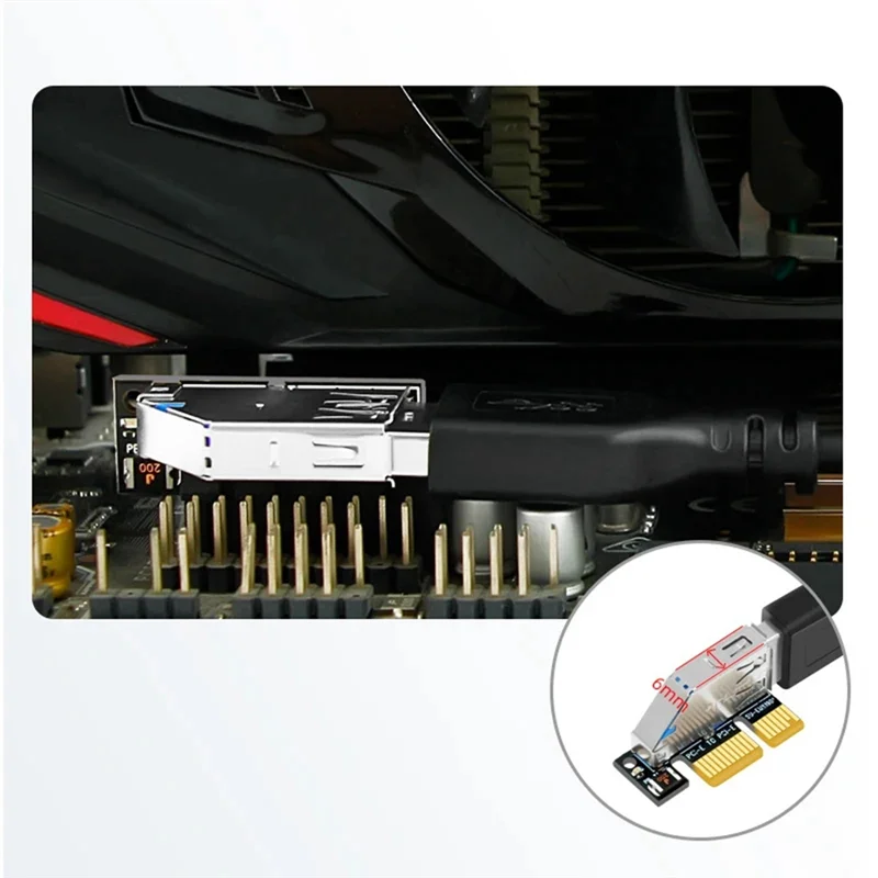 C9-PCIE Riser Cable Full Speed USB 3.0 PCI Express X1 To X1 Extension Cable Adapter Card Converter With Power Module For PC