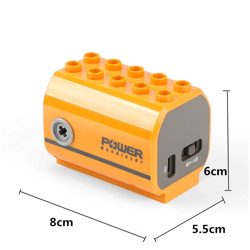 Motor RC con función de potencia para bloques de construcción de gran tamaño 9656, motores de engranaje técnico recargables, ladrillos DIY, juguetes para niños, regalo de Navidad