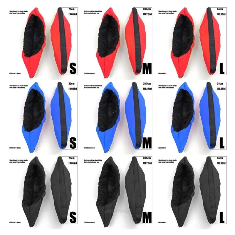 X5XA Rustproof Ice Skate Blade Guards Anti Slip Polyester Ice Skate Protectors Covers For Skating Enthusiasts And Athletes