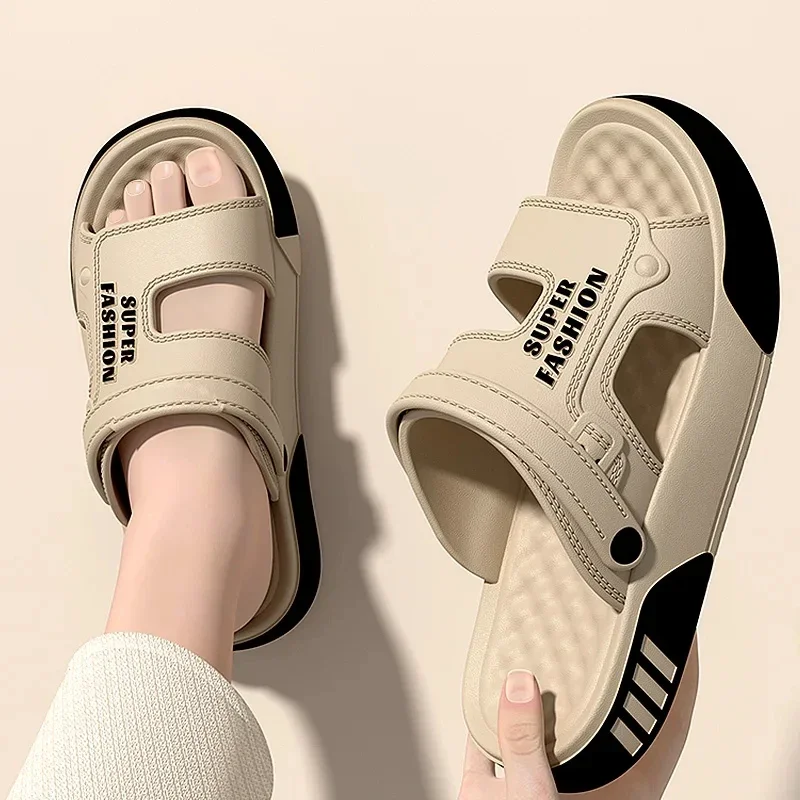 2026 Herren-Slipper Sommer EVA Weichsohlen-Plateau-Sandalen für drinnen und draußen, zum Gehen, Strand und als Hausschuhe