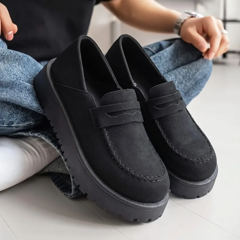 Fashionable Business Men's Shoes 2026 Summer Autumn Style Casual Loafers Matte Trendy Leather Shoes Breathable round Toe Flat...