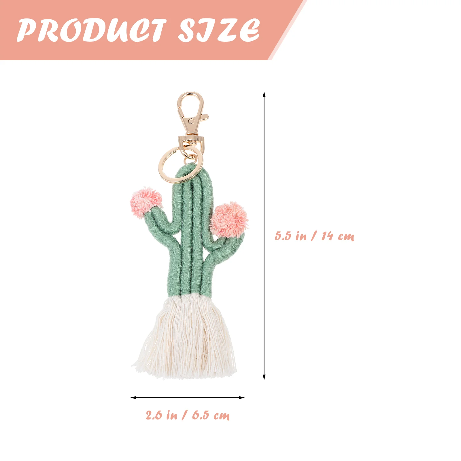 Girl Cactus Pendant Father Mini Backpack for Women Charm Zinc Alloy Car Key Accessory