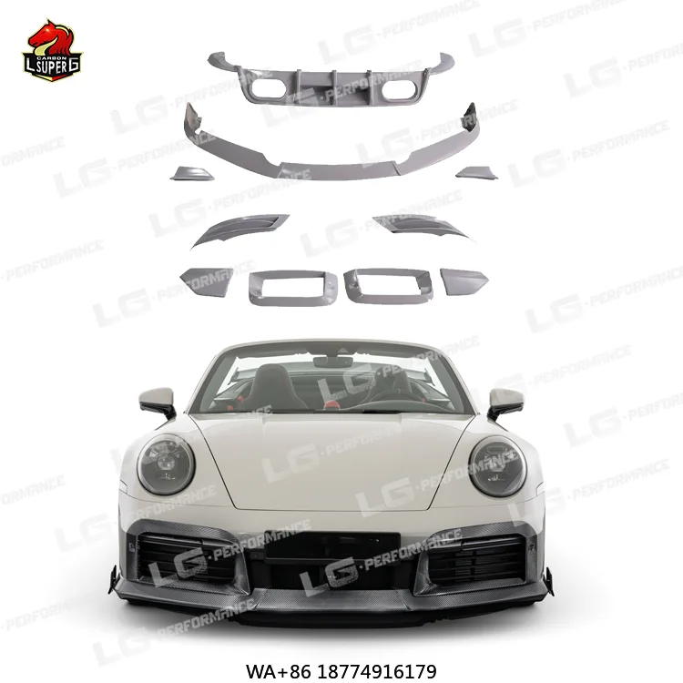 

OEM Fit B Style Комплект из углеродного волокна для Turbo S 9929, прямая замена переднего бампера, автомобильный комплект