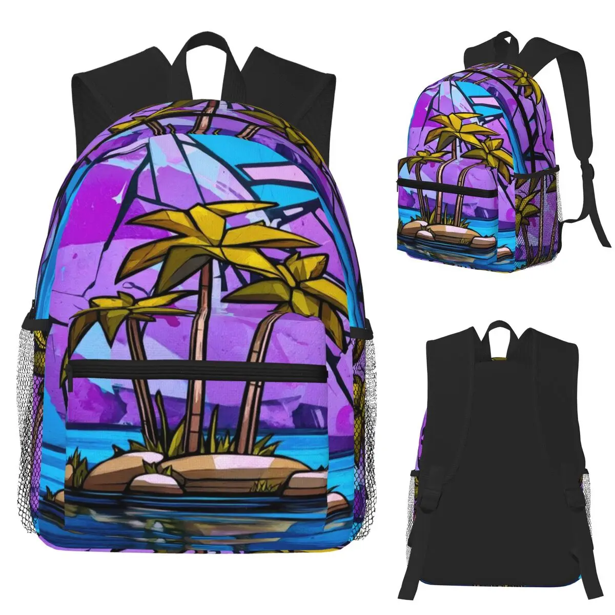 

Isle Of Color Student Backpack School Bag Hiking Travel Daypack for Men Women Fashion Bookbag Shoulder Bags