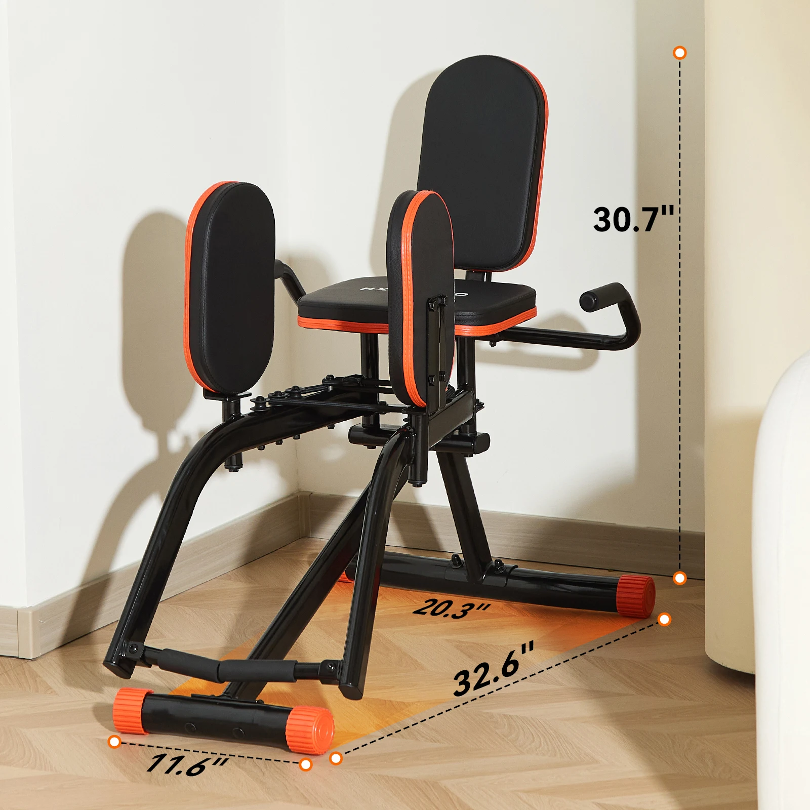 Hip Abductor Machine for Home Gym | Compact Glute Trainer & Thigh Workout Equipment with 3-Level Resistance,Silent Design