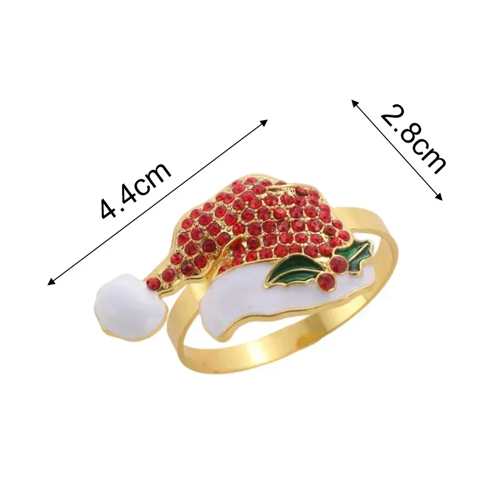 As Show Xmas Napkin Ring Elegant Christmas Table Setting Christmas Napkin Ring Diamond Napkin Ring Zinc Alloy Construction