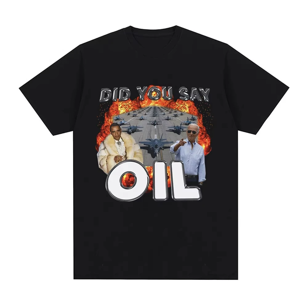 Did You Say Oli Meme Graphic T-shirt Men Clothing Fashion Hip Hop Vintage Short Sleeve T-shirts 100% Cotton Casual Tee Shirt