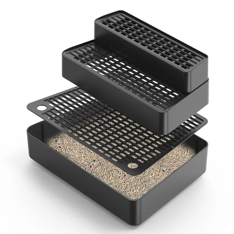 for Smart Cat Litter Box Pedal Three Layer Ladder Sand Leakage Pad Easy to Clean Sandbox Mat