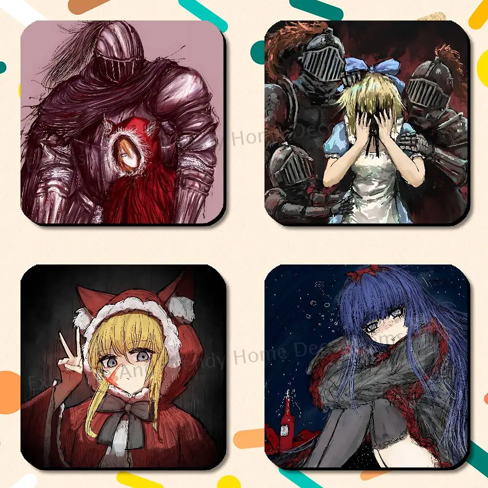 B-Black S-Souls Leaf Red Hood Fanart Soft Magnetic Refrigerator Magnets Dimensions 75x75mm Personality Decorations Creative Gift