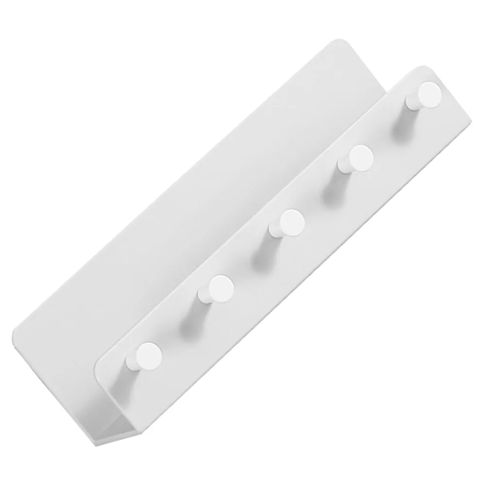 

Storage Shelves Wall Mounted Rack Key Holder Hooks for Keys Hanger White