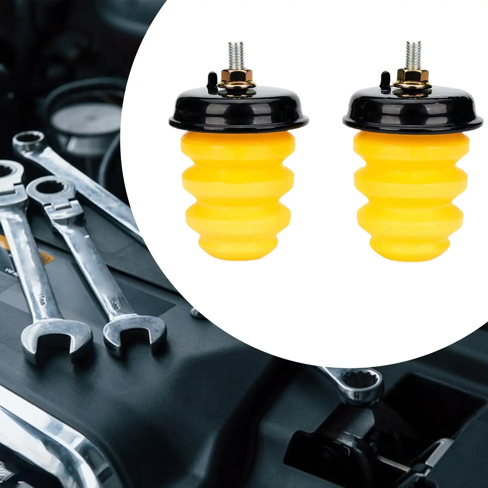 2x Bump Stops Repair Parts Professional Replaces Rear Jounce Bumper Premium with Nuts Rear Axle Bumper for GMC Sierra 1500